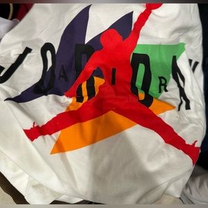 Nike tank top white jordan logo retro style deadstock rare men size Xl brand new